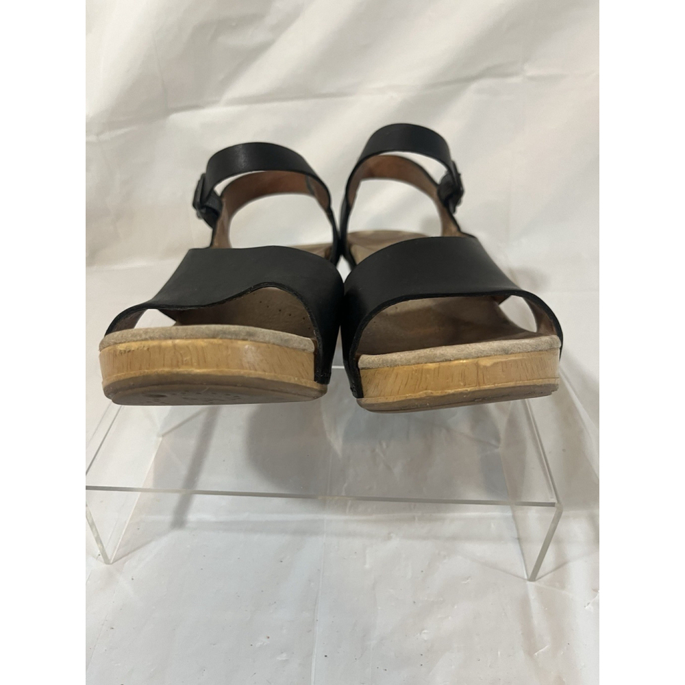Dansko Tasha Black Leather Slingback Wedge Clog Sandals size 39 Us size 8.5-9 - Picture 10 of 15